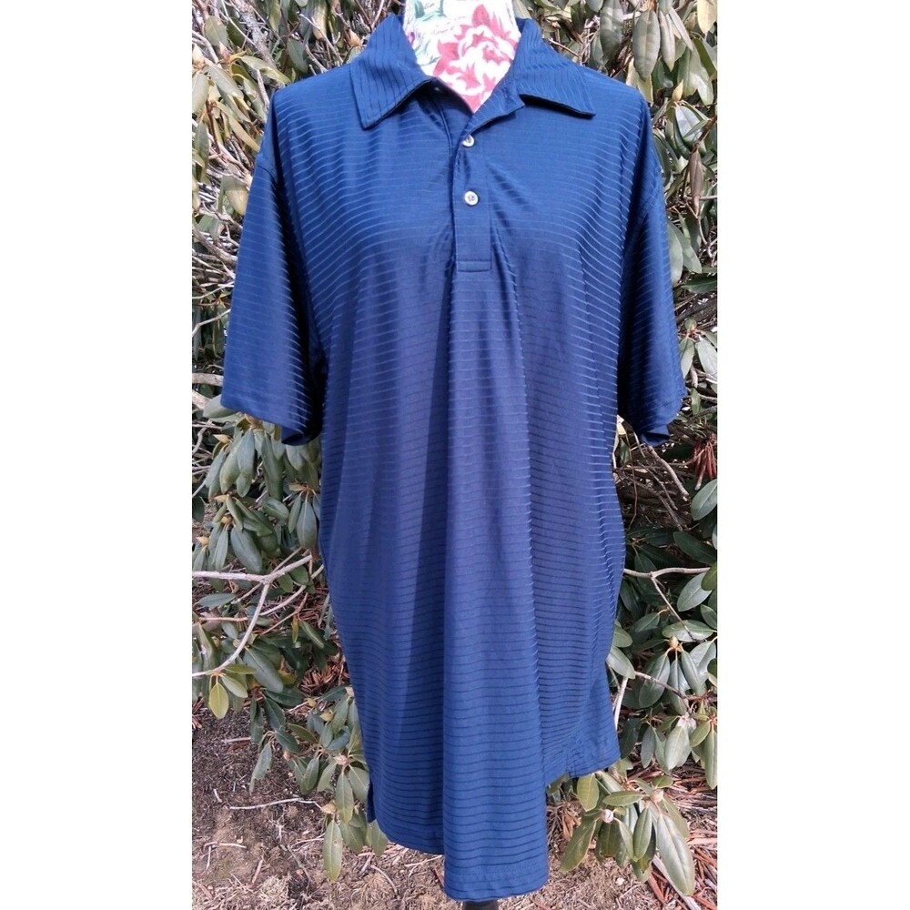 Byron Nelson (Top 3) Eleven Straight Blue Golf Polo Shirt Mens XL Performance